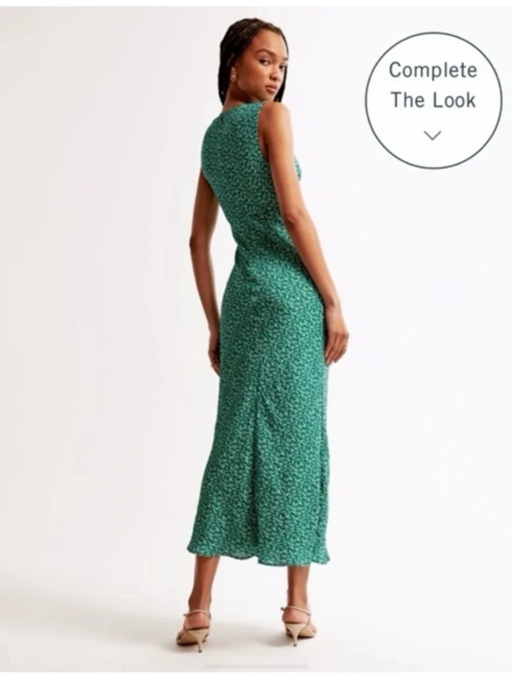 Abercrombie & Fitch Teal/light green Floral Maxi Dress